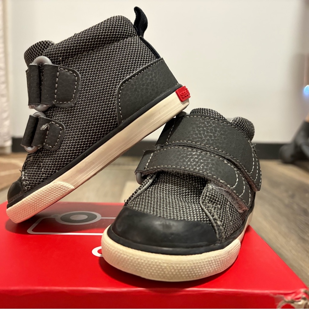 Stylish Black and Gray Kids Shoes